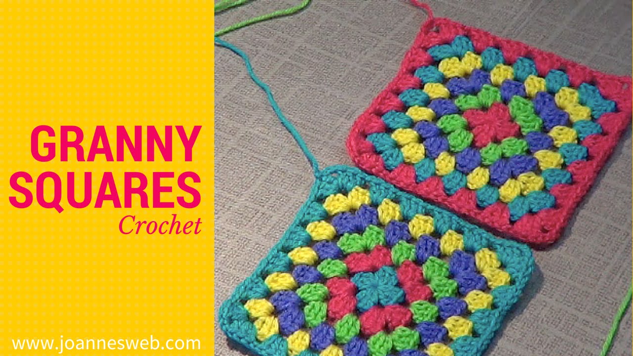 Crochet Granny Square Video Tutorial via Joanne's Web