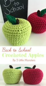 back to school crocheted apples