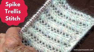 Spike Trellis Knitting Stitch