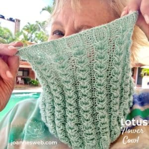 Lotus Flower Infinity Scarf Knitting