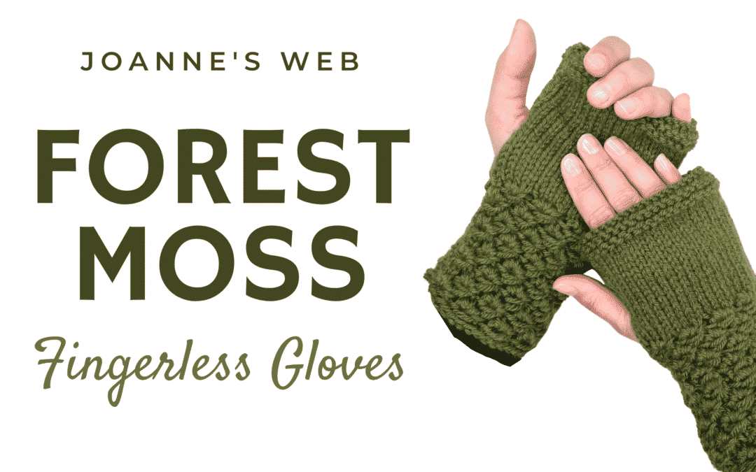 Forest Moss Knitted Fingerless Gloves Tutorial