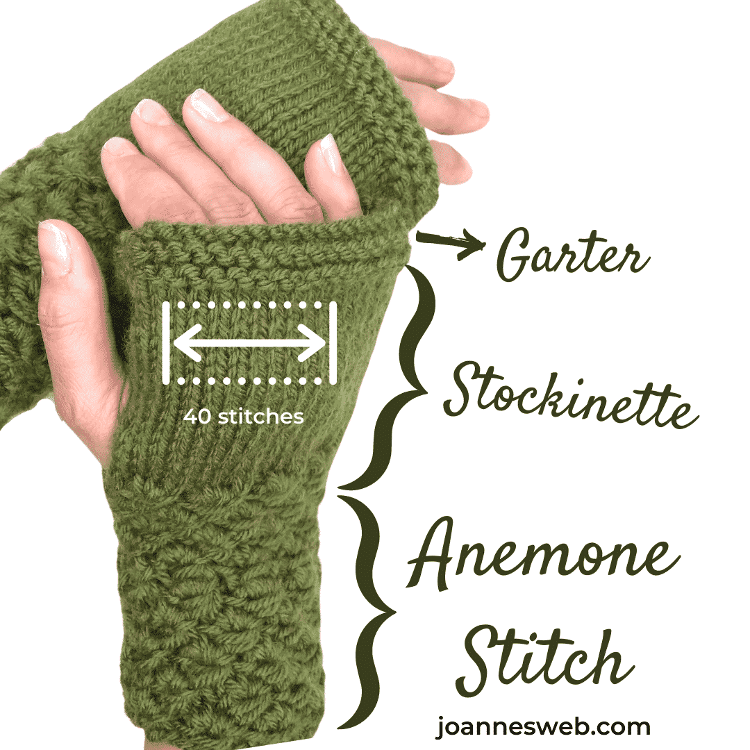 Forest Moss Fingerless Gloves