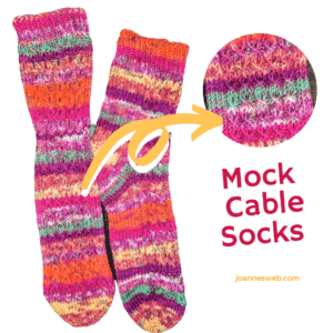 Mock Cable Knitted Socks Tutorial 