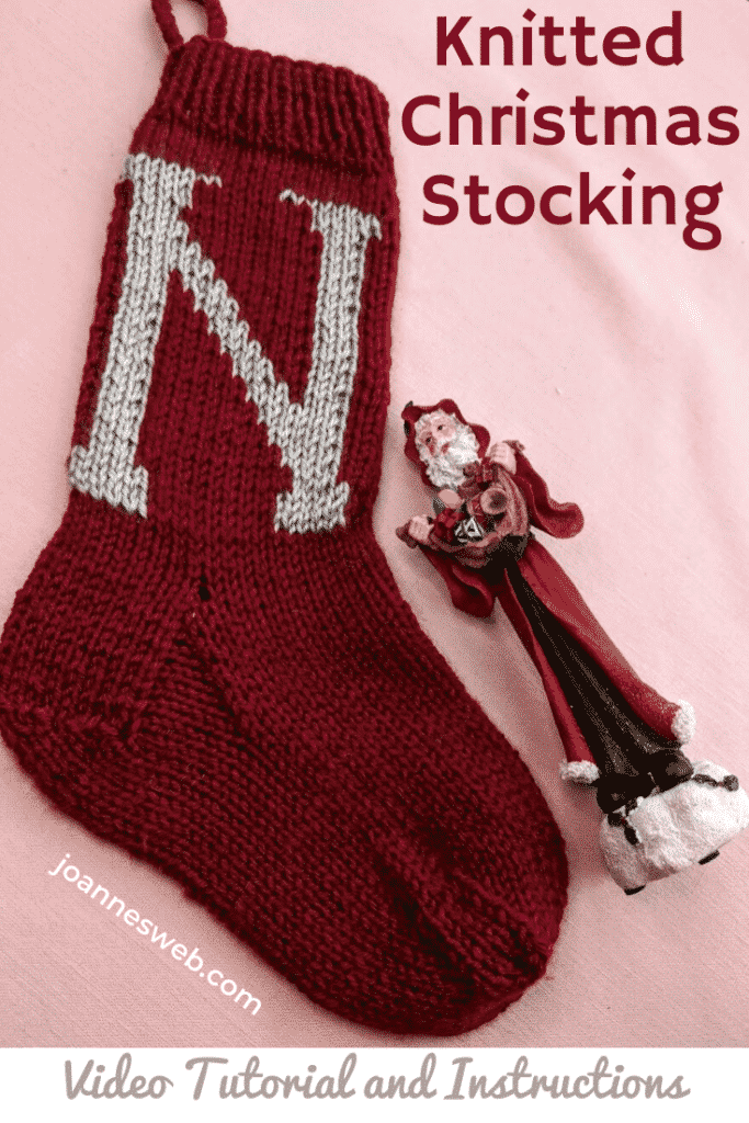 Knitted Christmas Stocking Monogrammed