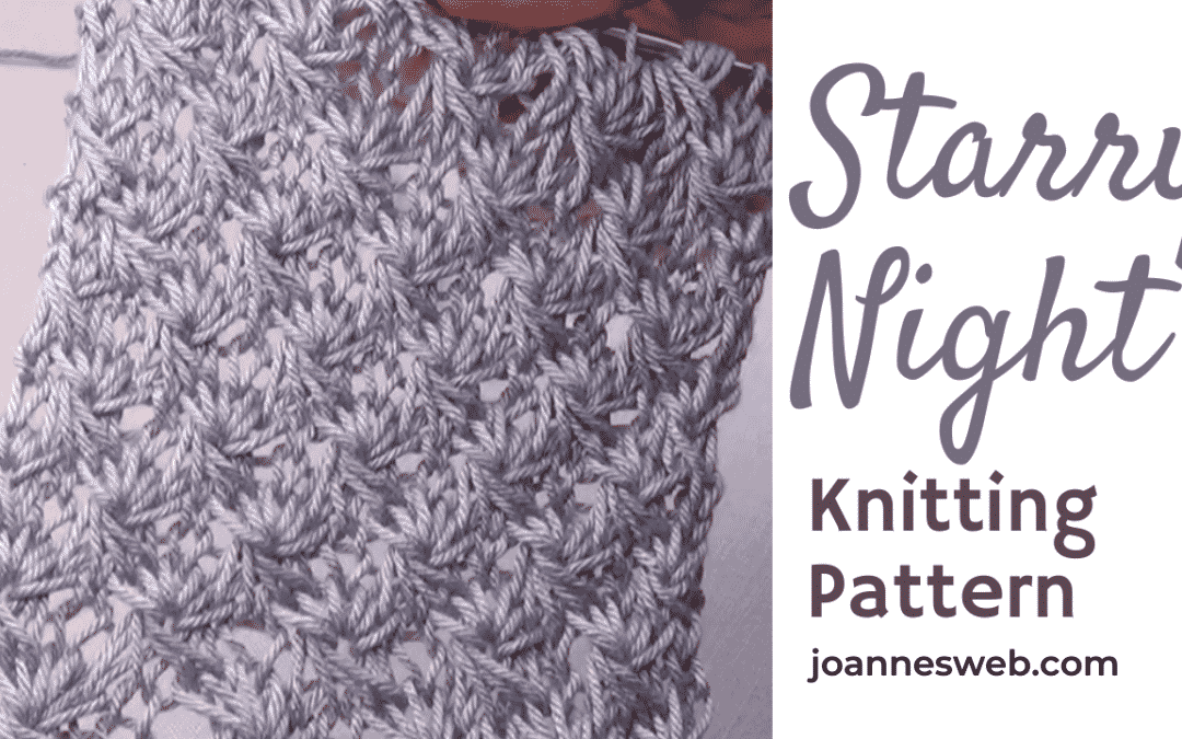 The Starry Night Knitting Stitch Pattern -Star Lace Knitting Pattern