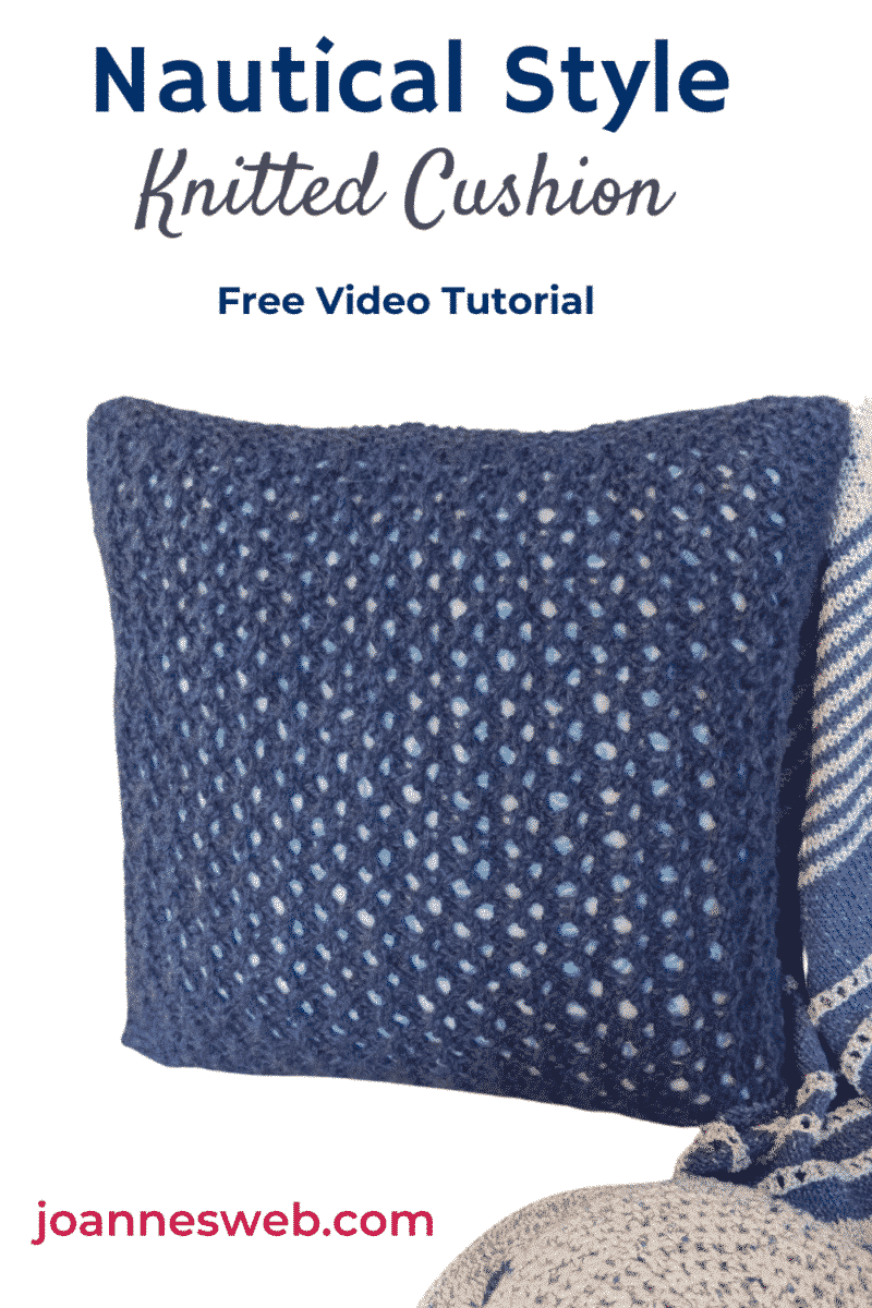 Nautical Style Cushion Cover Knitting