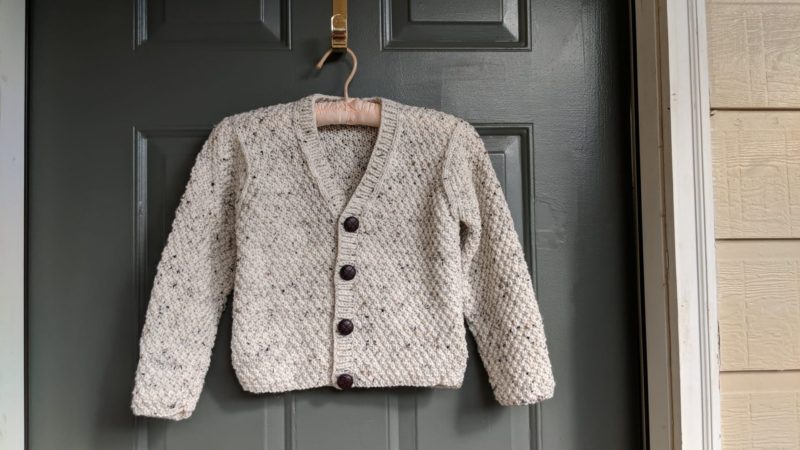 V Neck Cardigan For Boys Knitting Pattern