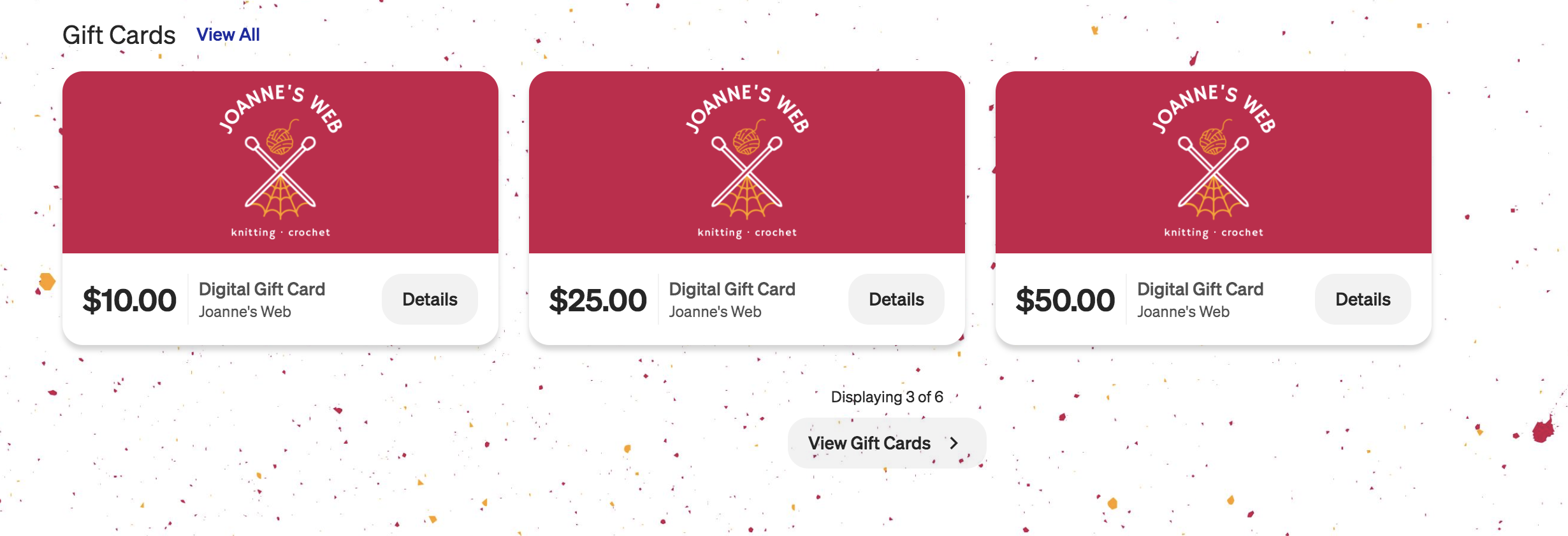 Knitting Gift Cards 