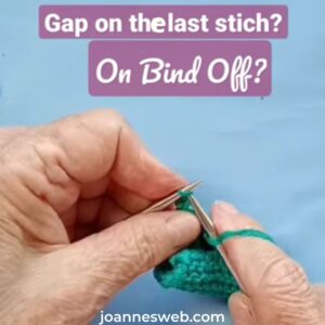 gap on the last stitch knitting