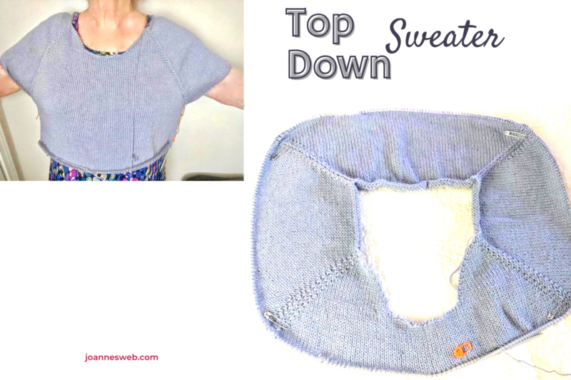 Knitting a top down sweater