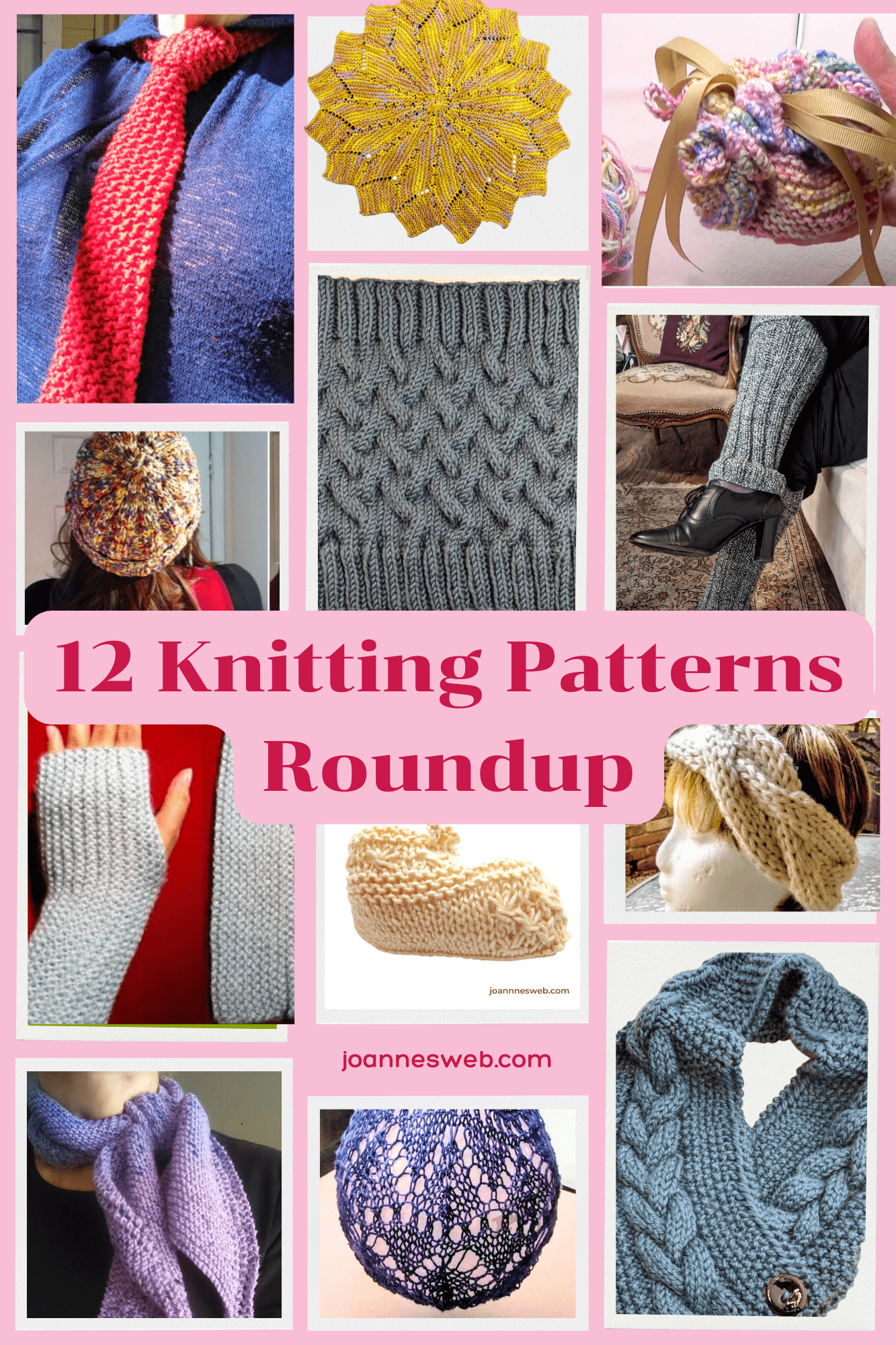 12 Knitting Patterns Bundle