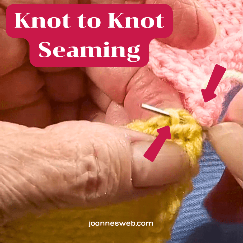 Knot to knot seaming