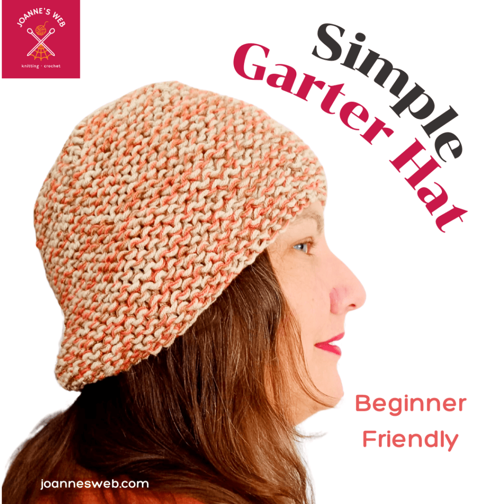 Simple Garter Knit Hat begginer friendly